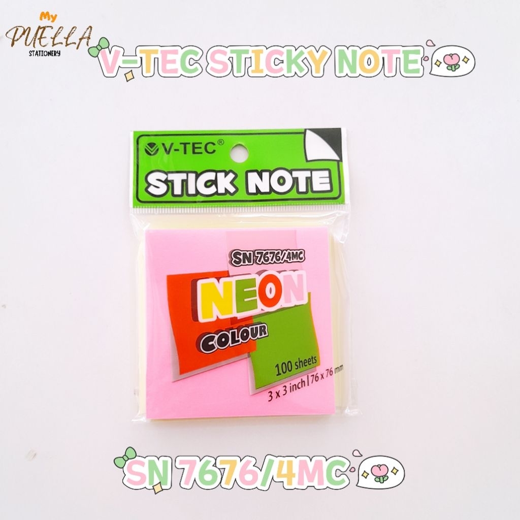 

STICKY NOTE V-TEC NEON 7676/4MC