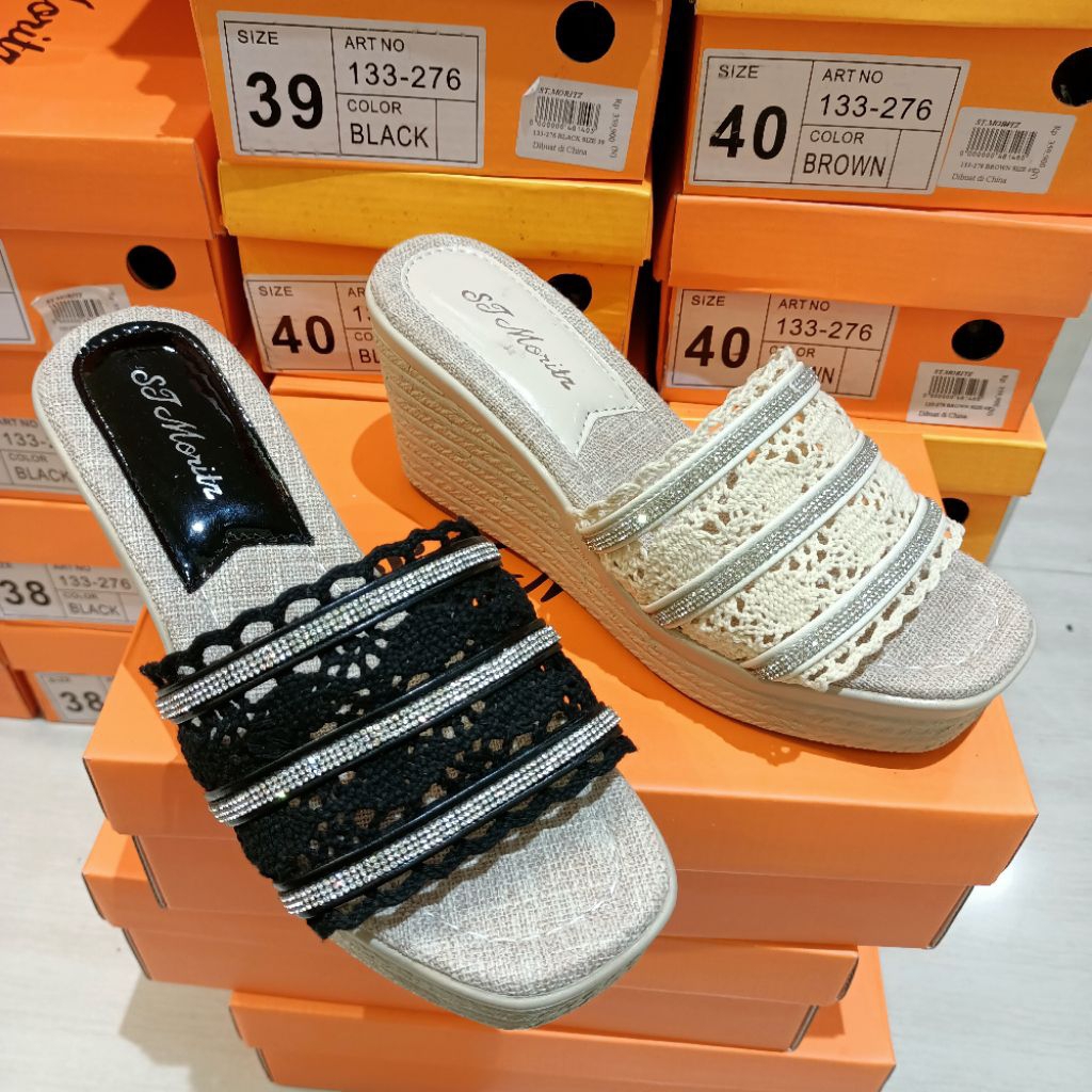 sandal wanita wedges 9cm ST.MORITZ original matahari