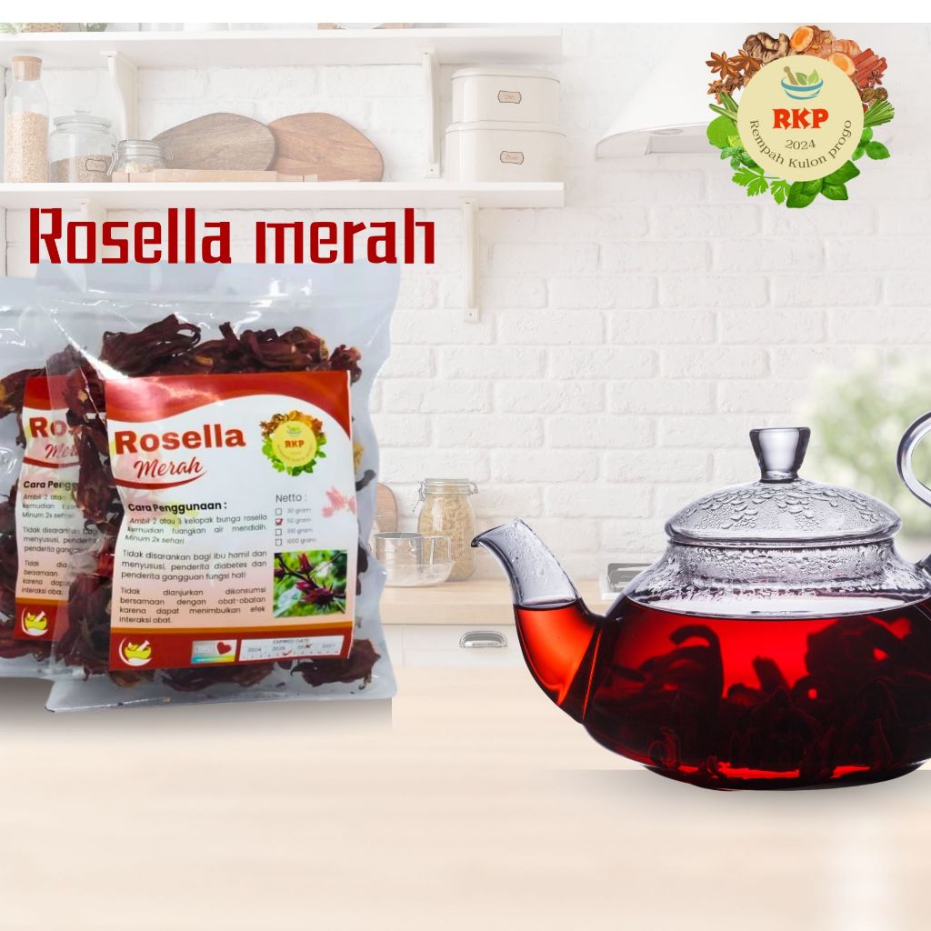 

Teh Herbal Bunga Rosella merah 100 gram