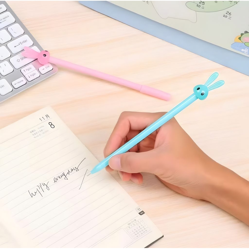 

Pulpen Pena Bentuk Karakter Bunny Lucu Unik Bolpen Karakter Pulpen Karakter Kepala Kelinci Gel Imut Pulpen Gel Pena.