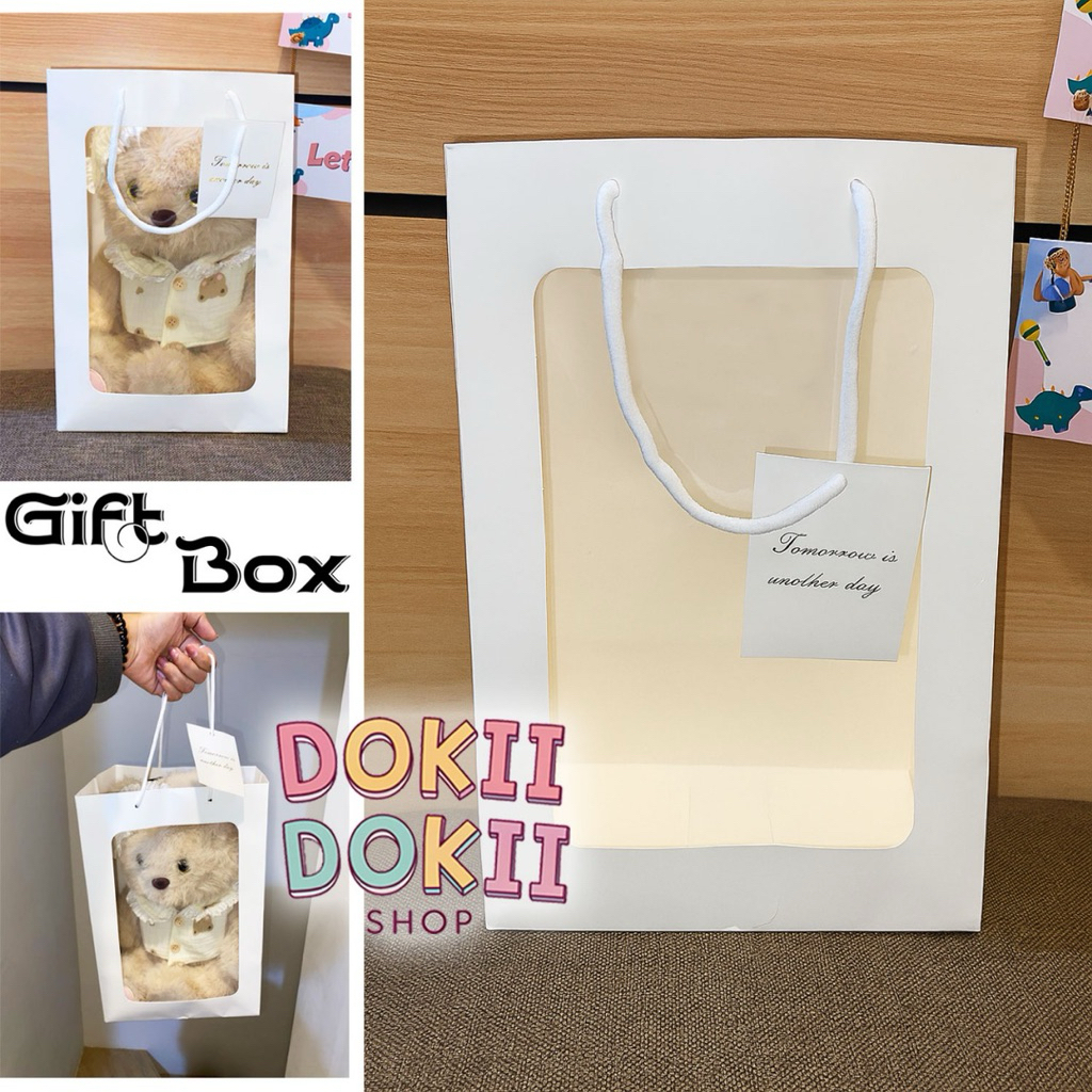 

Paper Bag Elegan Modern Estetik Dengan Jendela Mika & Tag Inspiratif Cocok untuk Kado & Hampers | High Quality