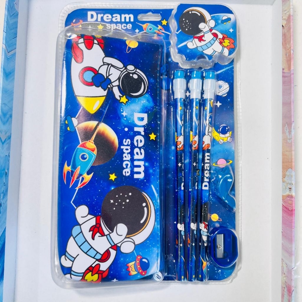 

StudySet Stationery /Kotak Pensil Peralatan Tulis Set 7 in 1