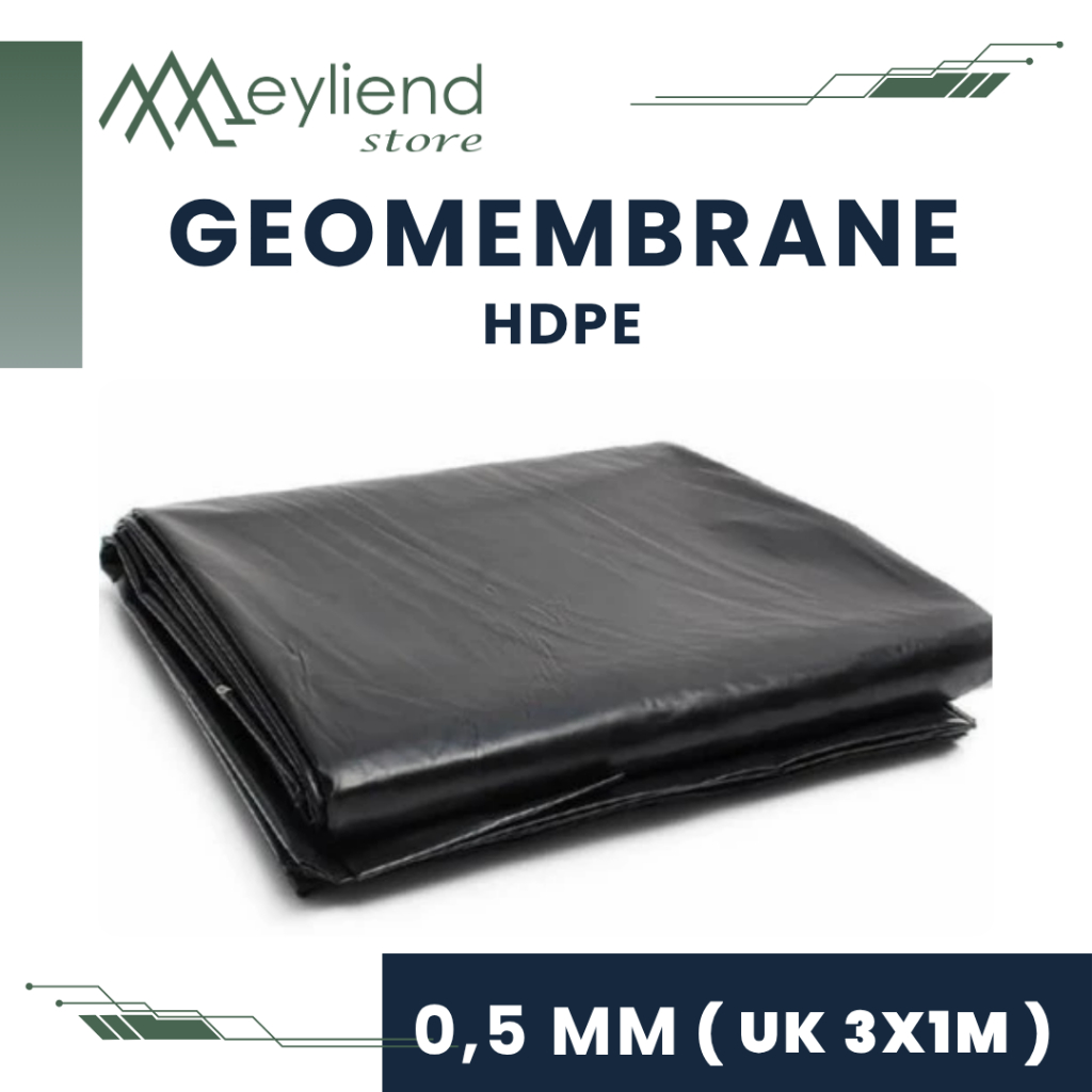 Geomembrane 0,5 mm 3x1 Eceran | Karpet Tambak HDPE 500 micron Ukuran 3x1 m | Terpal Kolam Per Meter