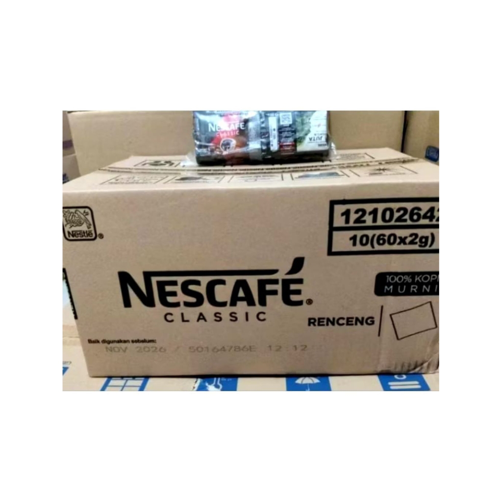 

Nescafe Classic sachet 2gr paket 1 dus(600sct)