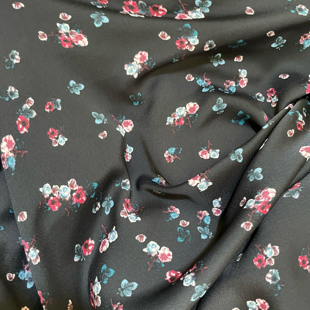 kain satin bridal motif bunga premium - kain satin silk original - kain satin style premium dzc