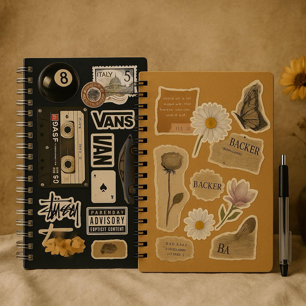 

Mahasiswa Beban - Notebook Aesthetic Spiral / Notebook Vintage Spiral / Cover Craft