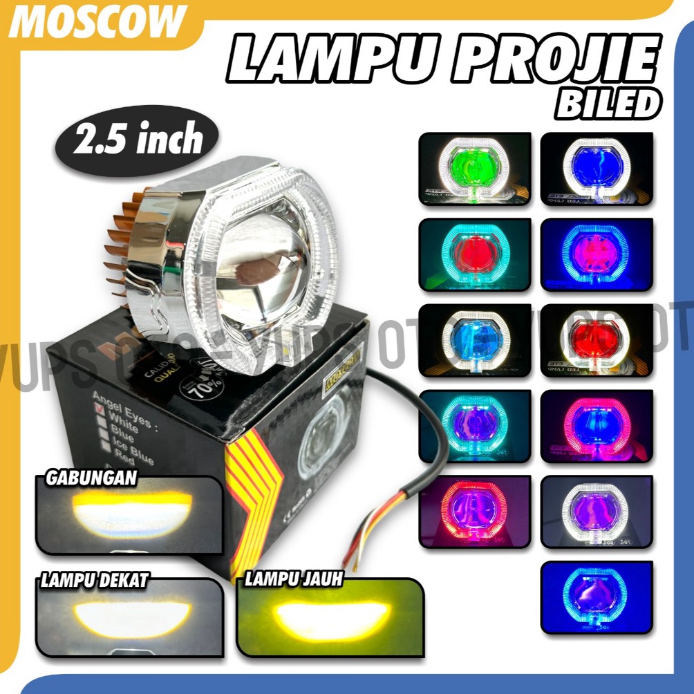 KODE E48B LAMPU PROJIE BILED DEVIL UNGU 25 INCH ALA ALA ORIGINAL MOSCOW UNIVERSAL SEMUA MOTOR BEAT F