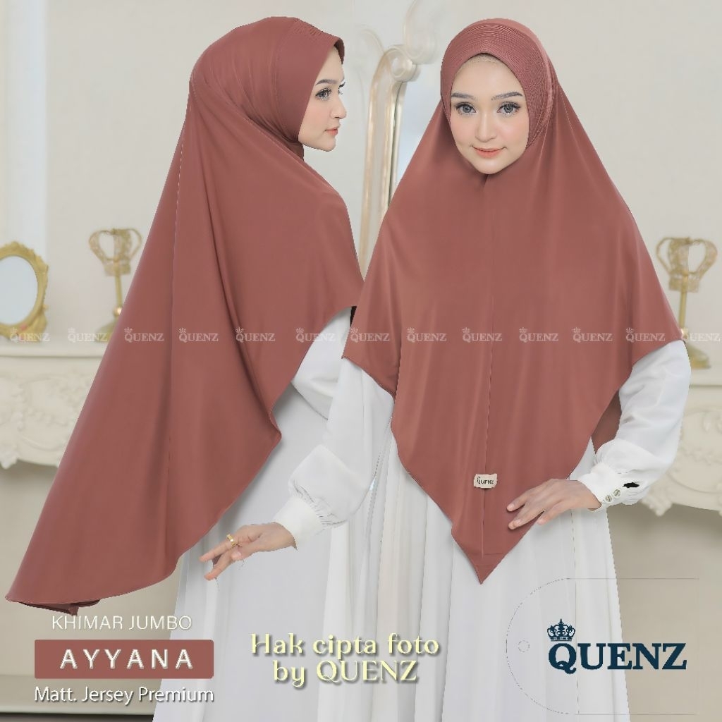 KHIMAR SYARI JERSEY KOREA PREMIUM AYYANA JUMBO PED ANTEM ORI QUENZ