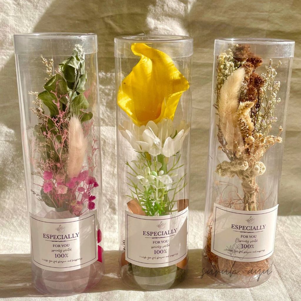 (Murah) Buket Bunga Sabun - Hadiah Gift wisuda - Buket Tabung Mika - Buket Bunga Kering - Buket Bung