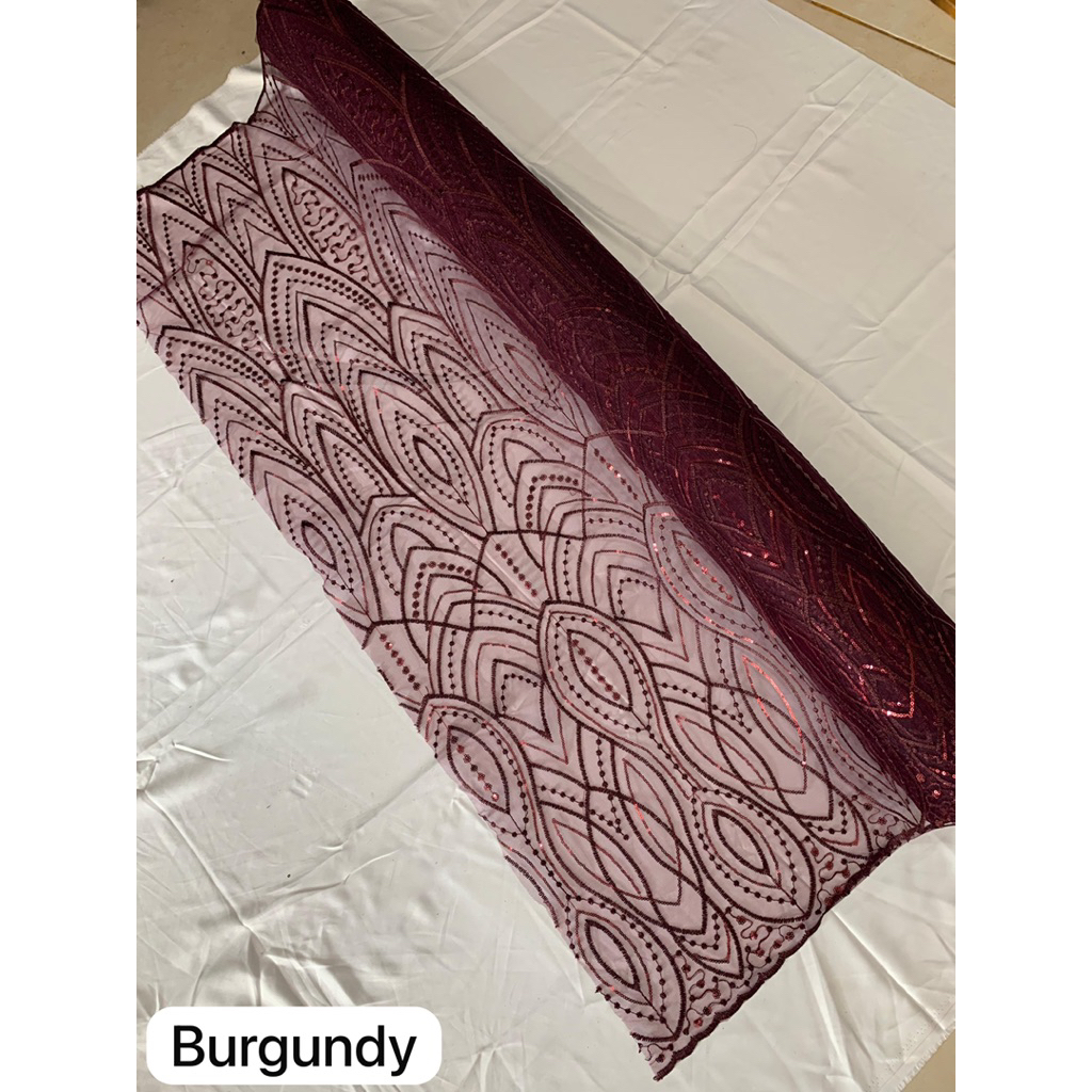 {PROMO} Tile Payet | Brokat payet Import | Harga Per 0,5 meter | Tulle Borkat Full Payet