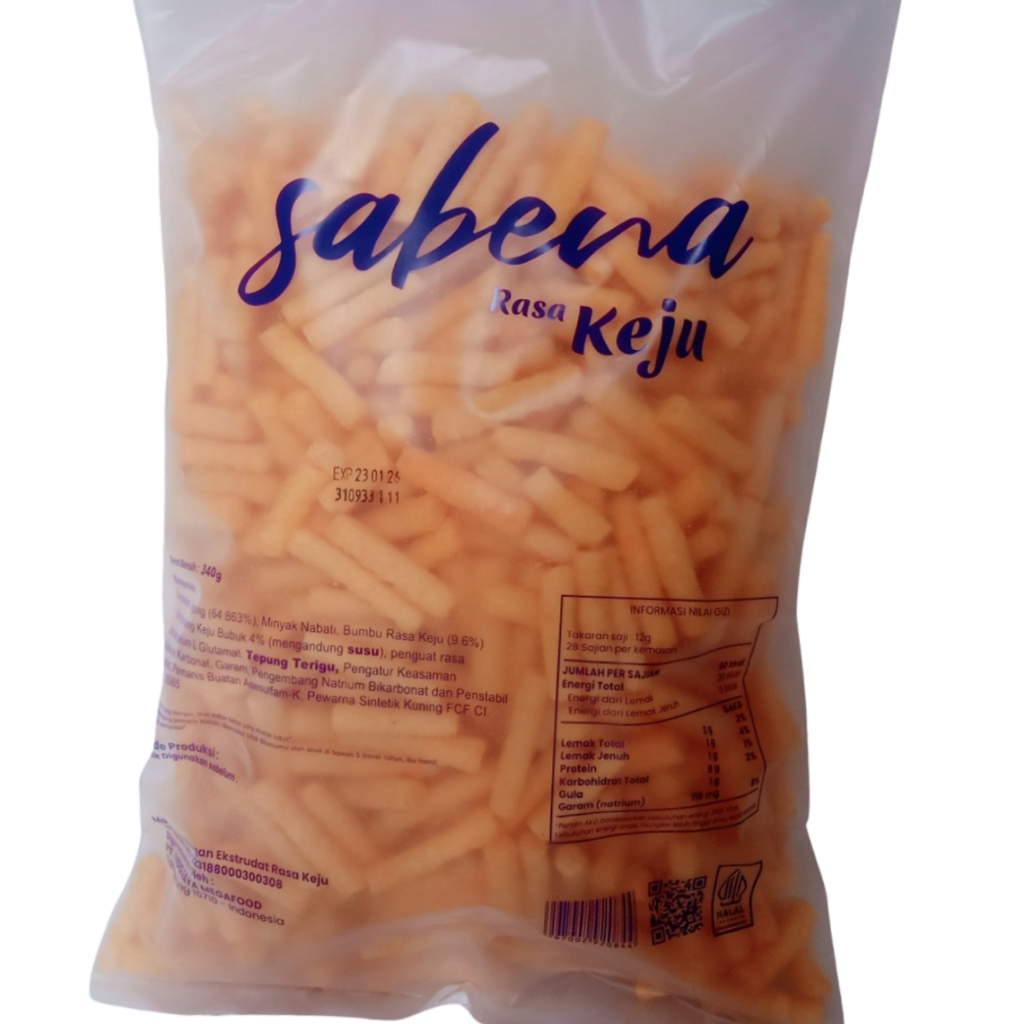 

Sabena Snack 340g - Cemilan Ringan Rasa Keju Renyah dan Gurih, Snack Sabena Besar Isi Banyak