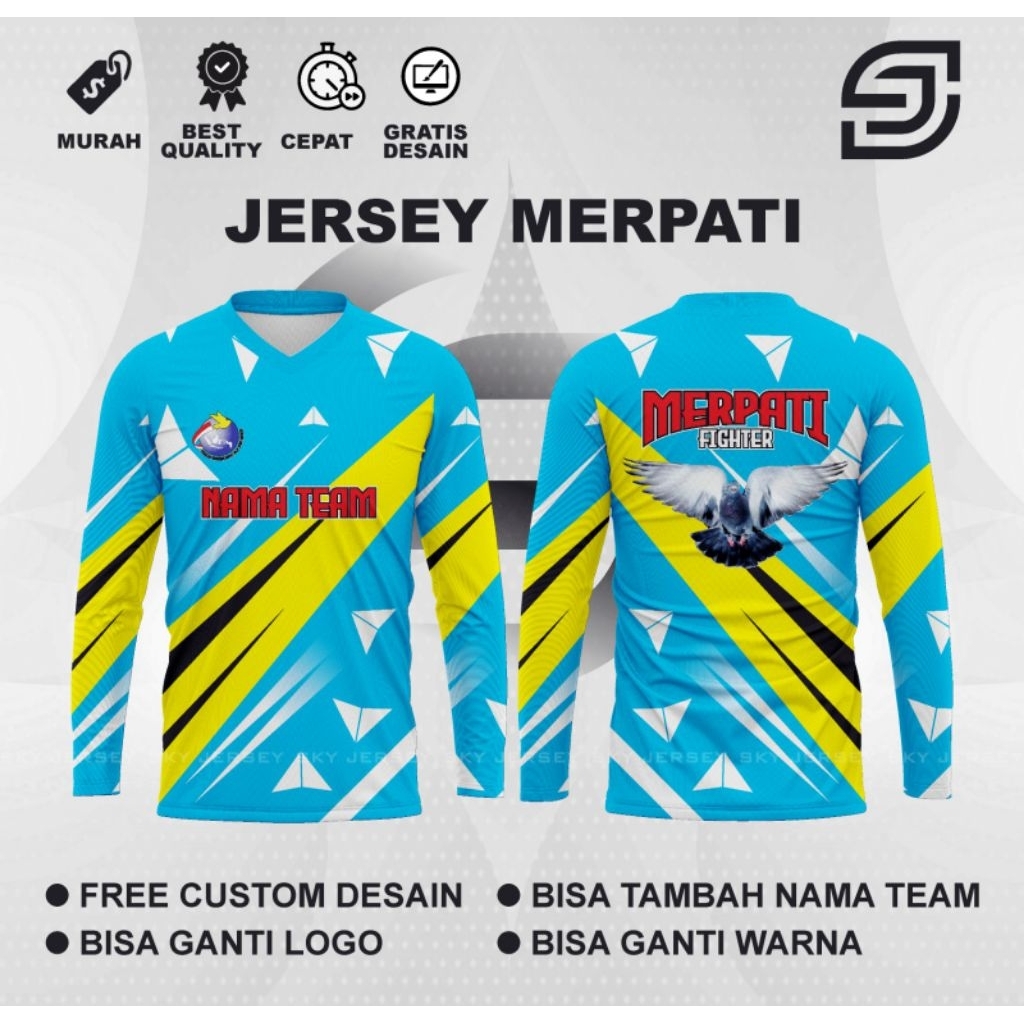 Jersey Merpati Balap Fighter Desain Custom
