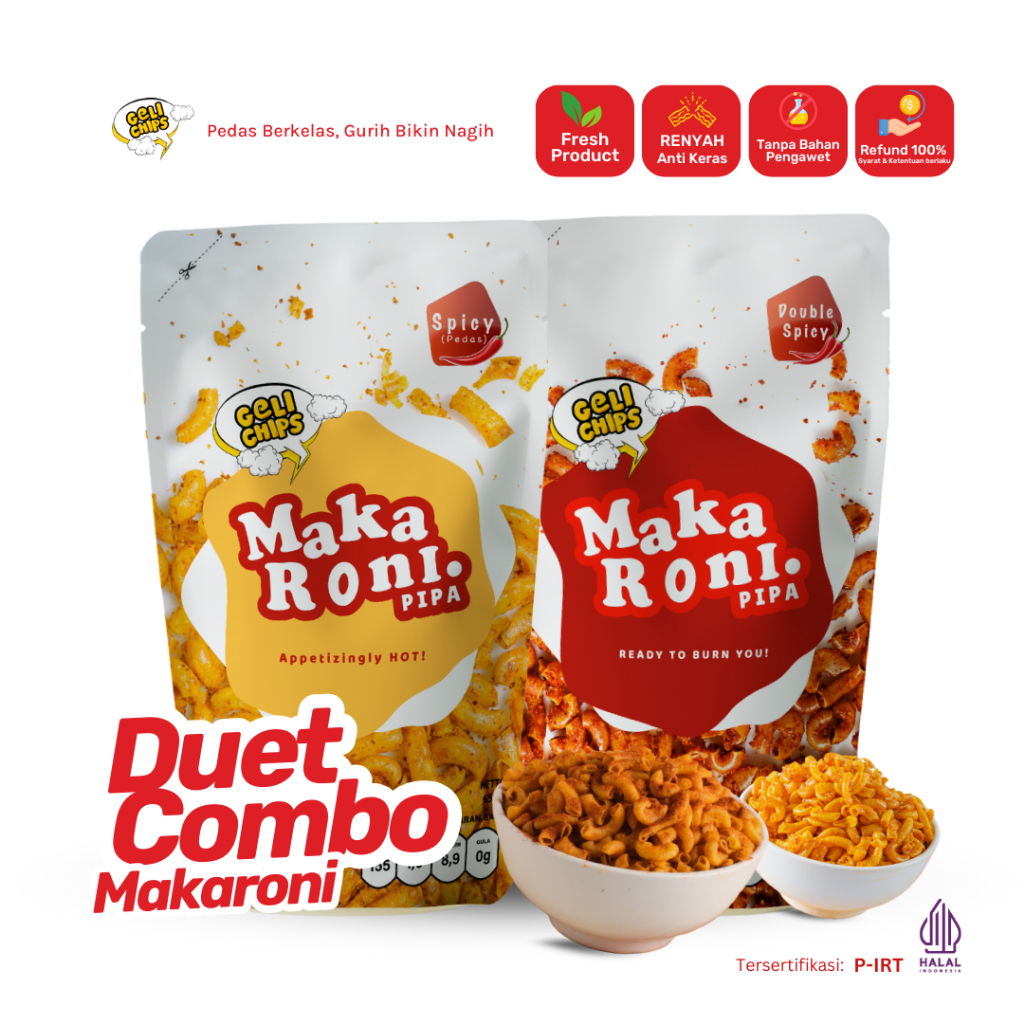 

GELICHIPS - Paket Duet Pedas Makaroni Spicy vs Makaroni Double Spicy