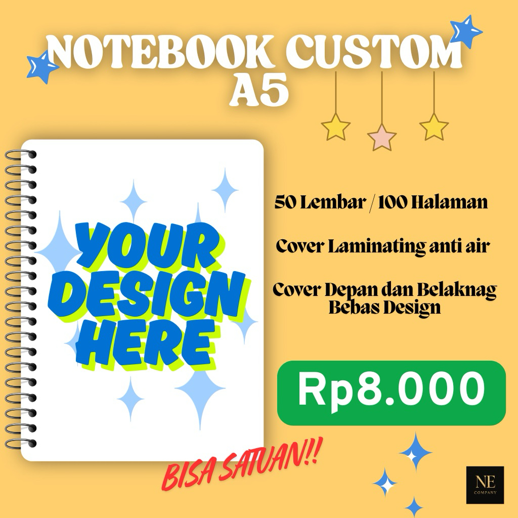 

Notebook / notebook spiral custom A5 / notes 50 lembar