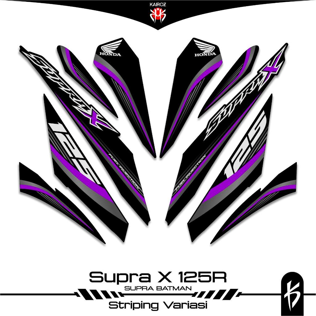 STRIPING SUPRA X 125 KARBU SKU 5 BATMAN STICKER STIKER HONDA SUPRA X 125 WAVE 125I SUPRA X 125R