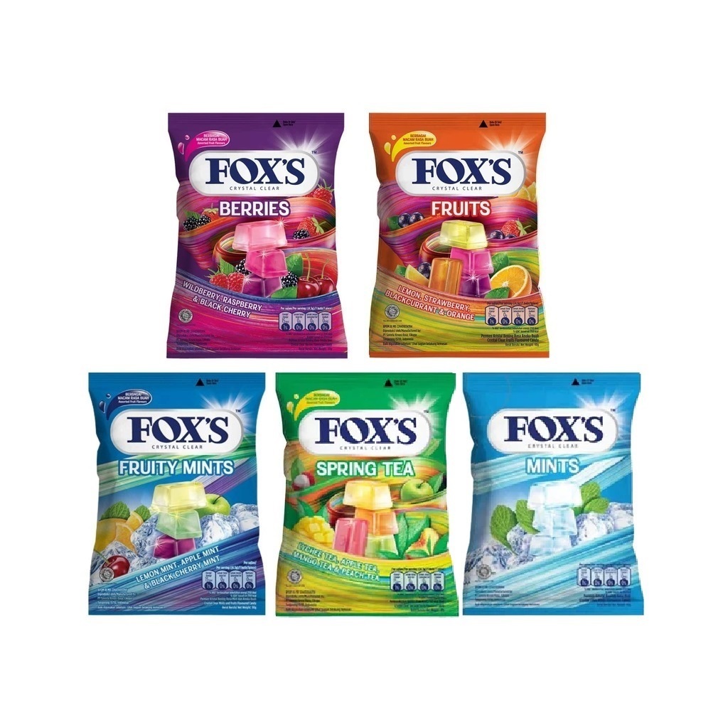 

( Bag 70gr ) Permen FOX'S Crystal Clear Candy Bag All Varian 70gr