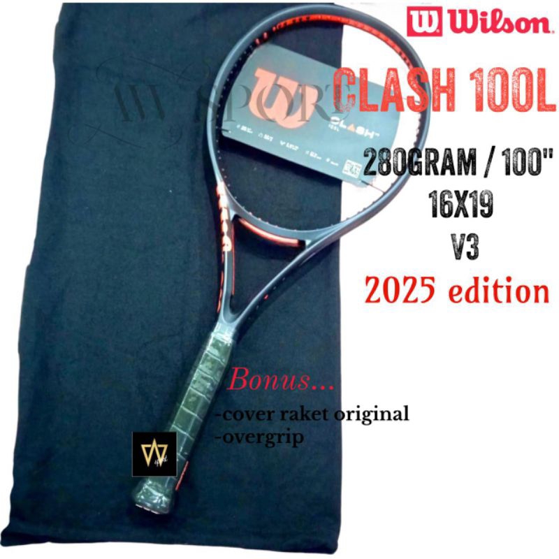 Raket Tenis Wilson Clash 100L 280g v3 2025 Edition