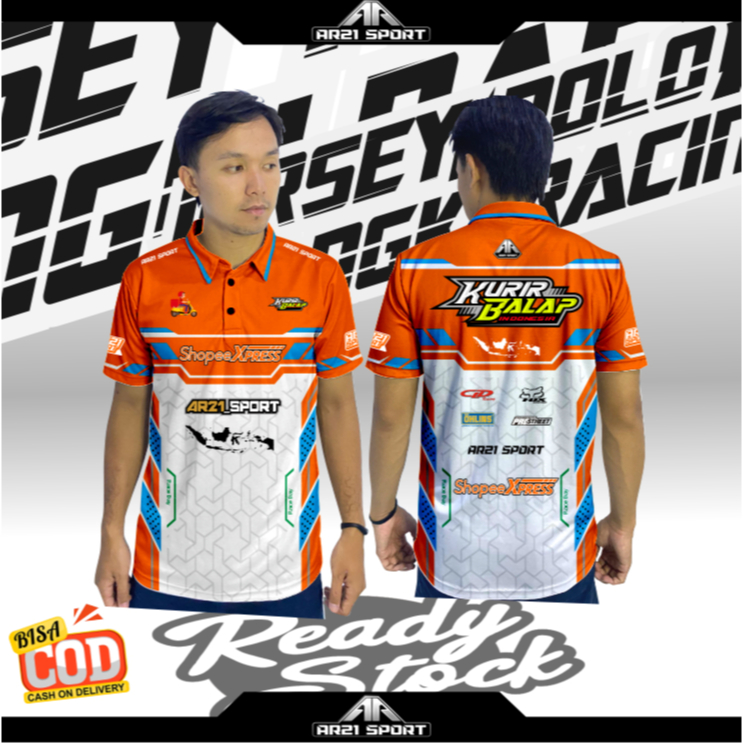 AR21sport Jersey Wangky Polo Kerah SPX Express Indonesia Kurir Balap Fullprinting