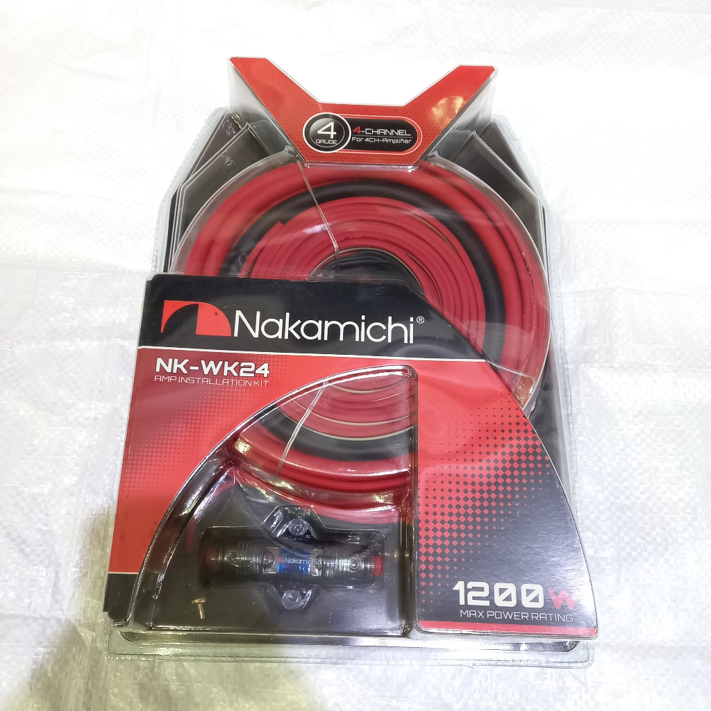 Kabel Set Instalasi Audio Mobil 4GA Lengkap dengan Kabel Power, Ground, Speaker, RCA, dan Aksesoris