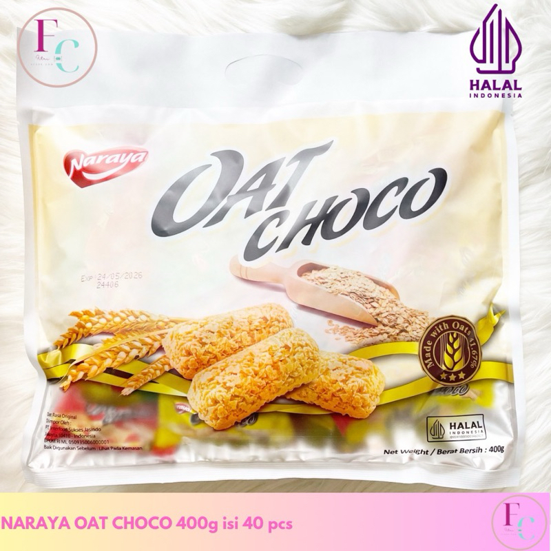 

Naraya Oat Choco Bag Besar 400g isi 40pcs