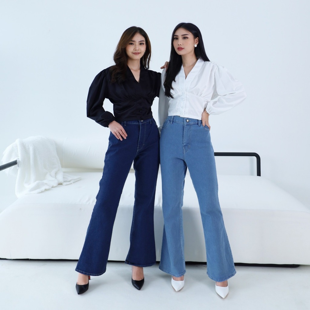 Atasan Model Balon Korea Lengan Panjang Viola