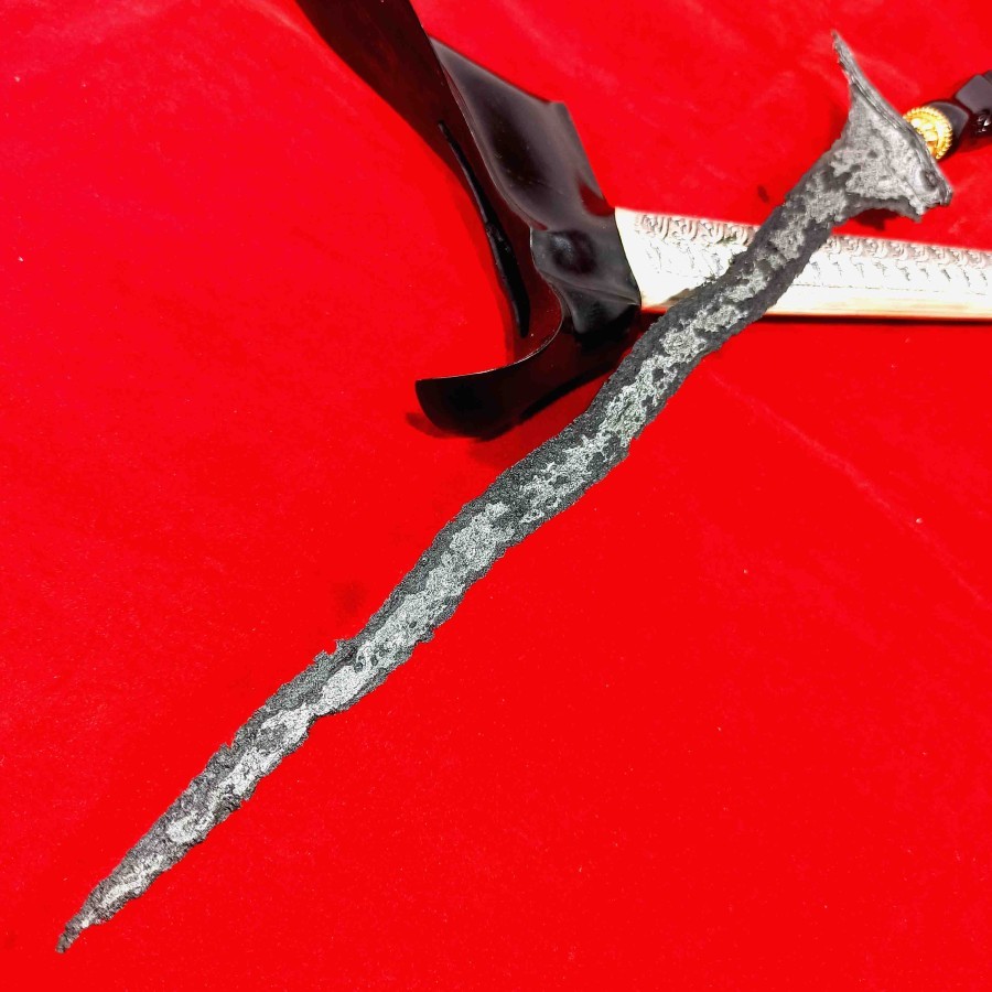 Koleksi Pusaka Antik Keris Sepuh Tua  Carubuk Luk 7 Pa,or Beras Wutah Tanggh Singosari Abad 12M