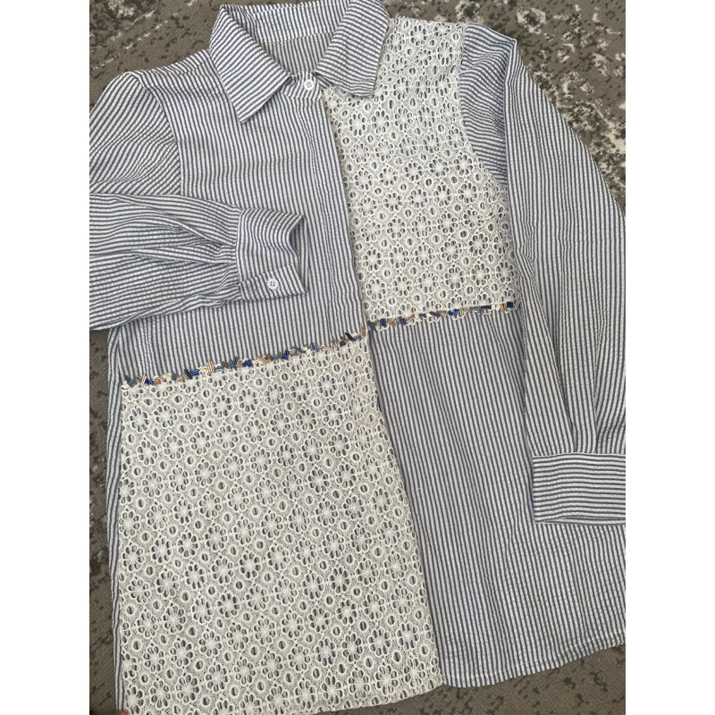 Kemeja Wanita Salur Brokat - Tres Label - Ameena Top