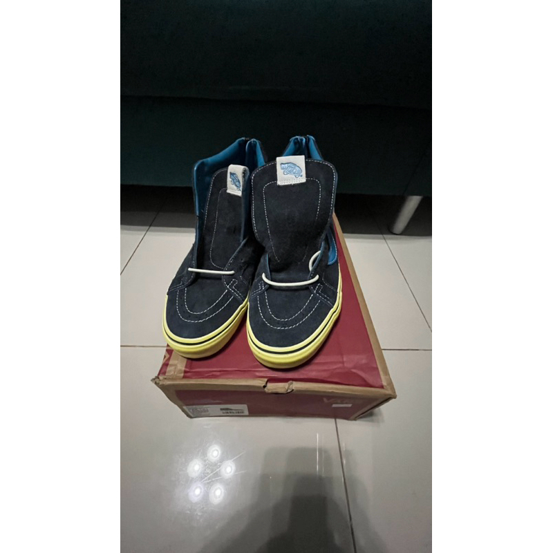 Vans SK8 Hi Reissue Zip - Liberaiders India Ink/Marshmallow [RESMI PT. Navya Retail Indonesia]