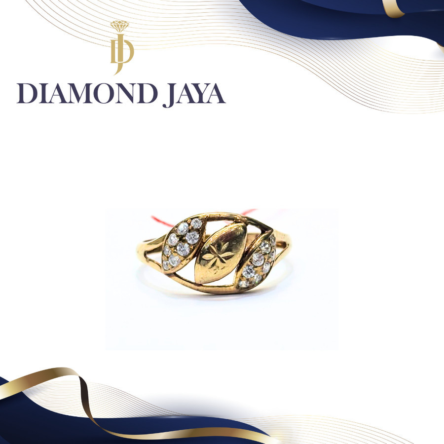 TOKO MAS DIAMOND JAYA - Cincin Emas Mata Daun