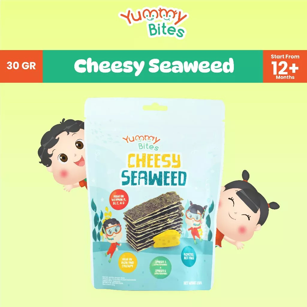 

BEEBINAI-Yummy Bites Cheesy Seaweed 30 GR Snack Sehat Cemilan Anak