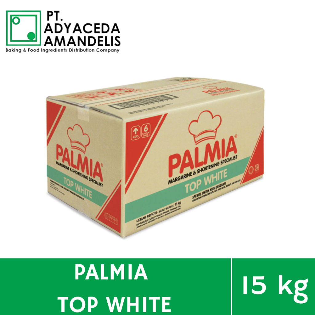 

PALMIA TOP WHITE 15 KG / PALMIA BOS 15 KG / PALMIA DEEP FRYING FAT 15 KG / PALMIA FRIME 15 KG / PALMIA SUPER CAKE 15 KG