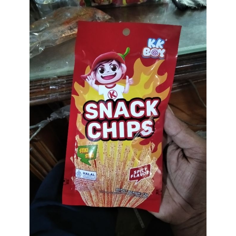 

Snack chips stiki-stiki spicy flavour 1pak isi 20pcs