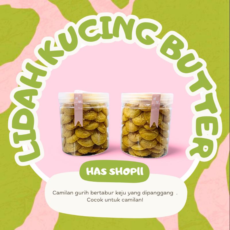 

Kue Kering Lidah kucing Keju / Toples Tabung 600ml