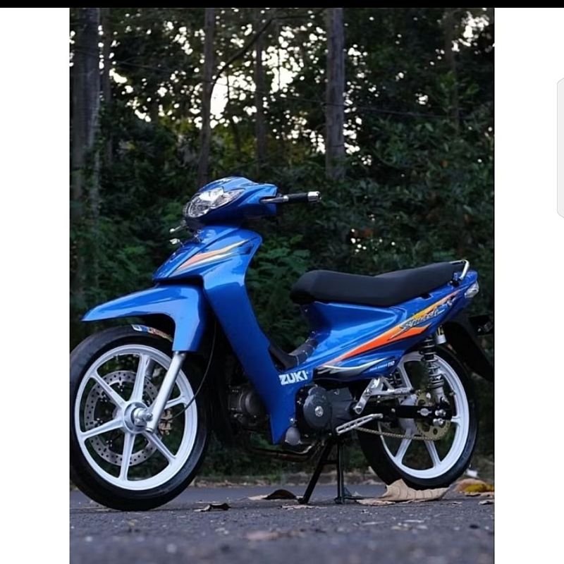(BISA COD) Striping Lis sticker standard ori Suzuki Smash 110R 2002 2003 Biru