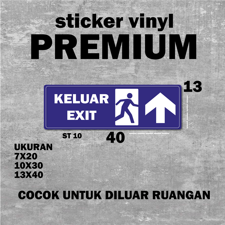 

PDFtek - Stiker Vynil PREMIUM Petunjuk Arah Keluar Sticker Keluar Dan Exit Warna Biru