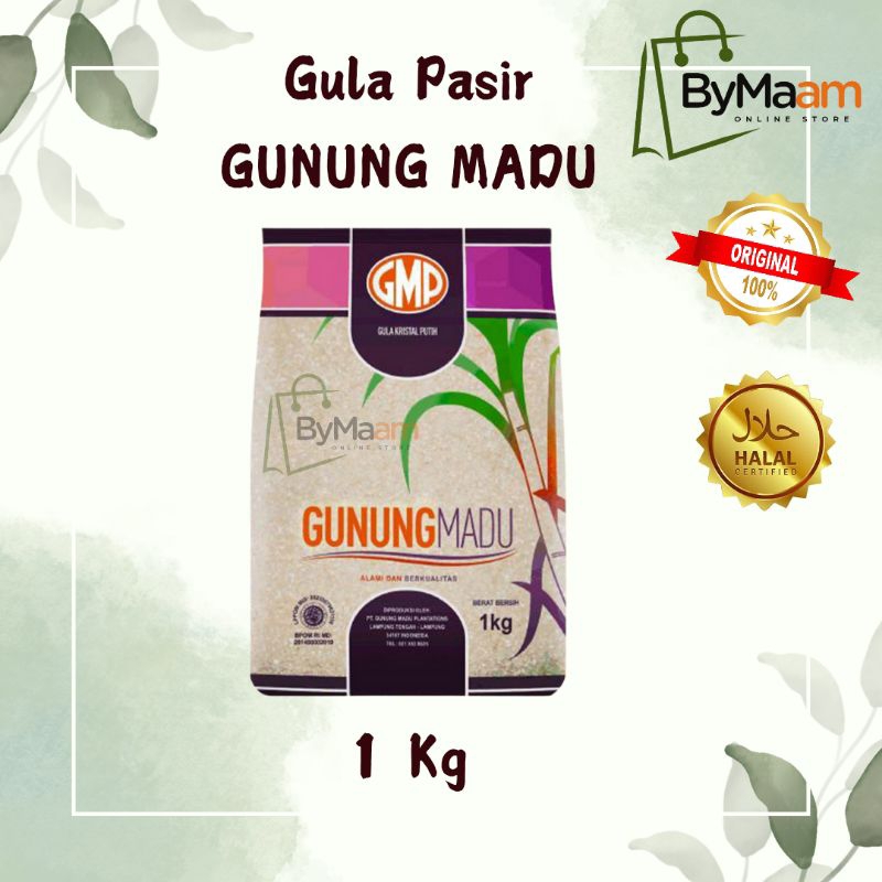 

Gula Pasir GMP GUNUNG MADU 1 kg | Gula Tebu Kristal Putih Premium