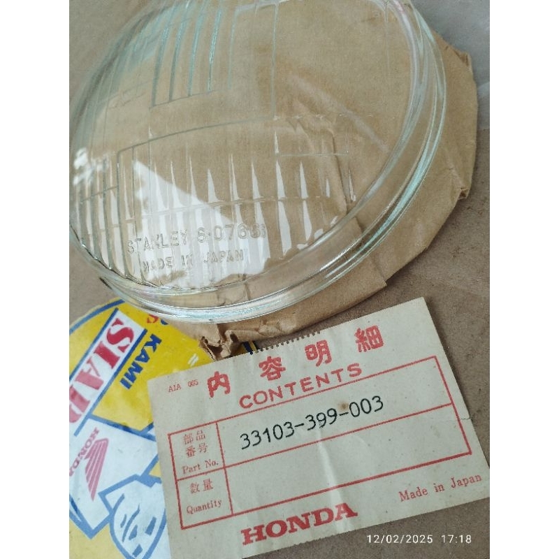 Kaca Mika Reflektor Lampu Depan Honda Gl100 Gl125 Gl 100 Gl 125 Lampu Bulat 1979 S90 Original Ori Ma