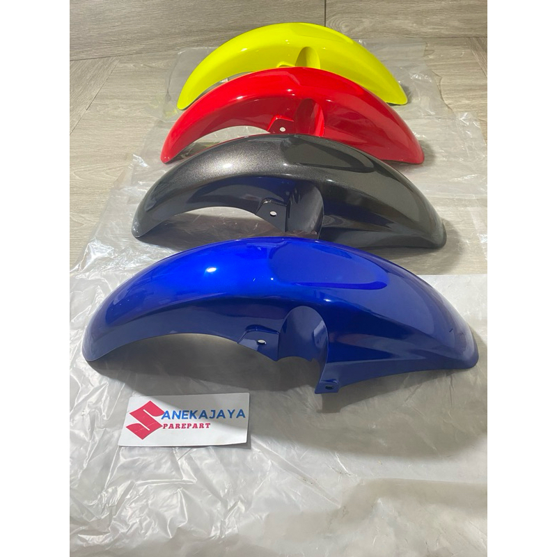 SPAKBOR DEPAN FRONT FENDER SATRIA FU THAILAND CBU MERAH BIRU KUNING AURA YELLOW ASLI 100% SUZUKI THA