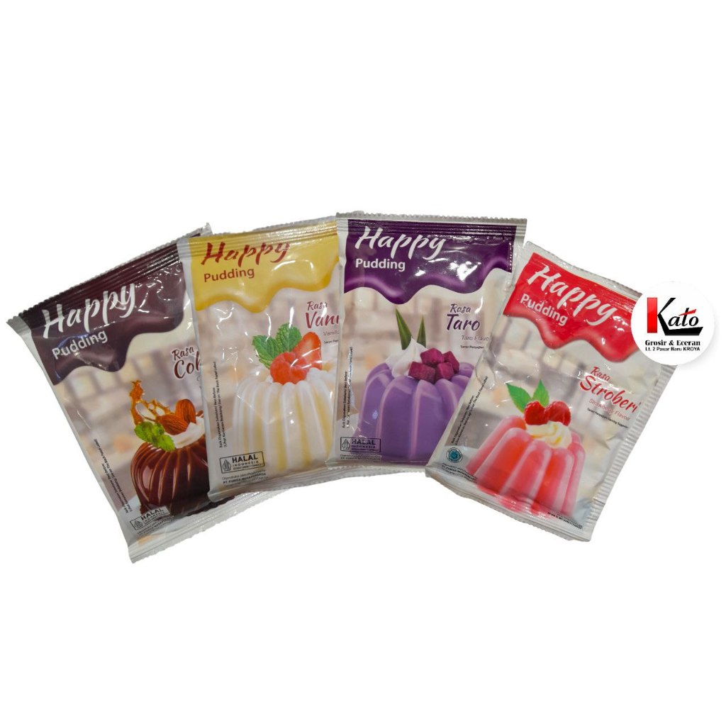 

Happy Pudding 60gr Vanilla//Coklat//Strawberry//Taro