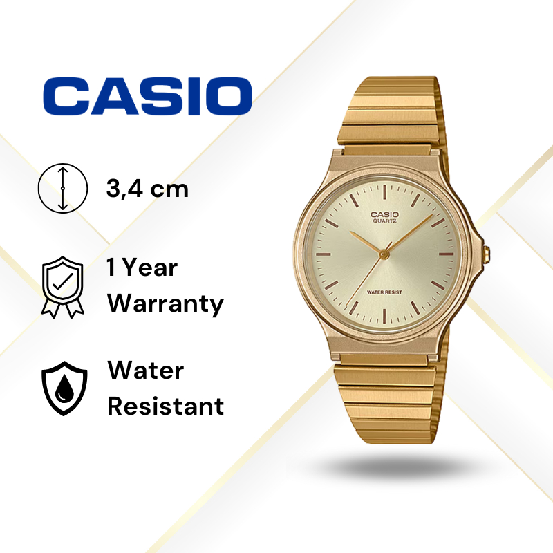 JAM TANGAN WANITA CASIO MQ-24G-9E ORIGINAL - MQ24G GOLD CASIO ORIGINAL