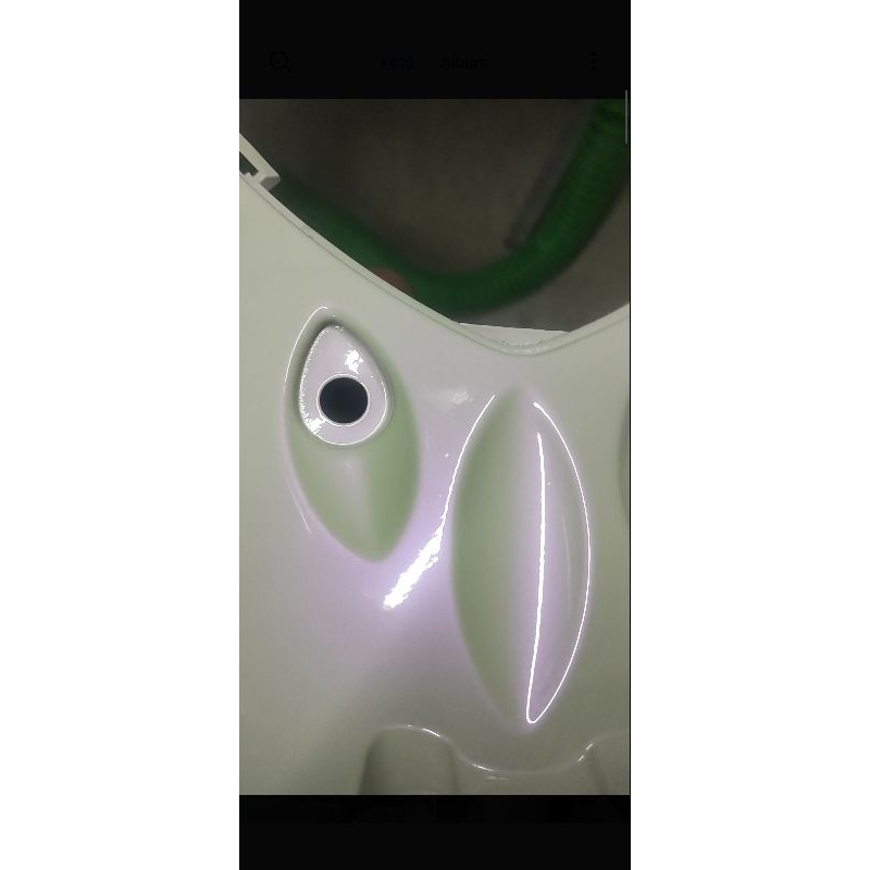 cat motor putih + efek lembayung ungu || cat dasar special white