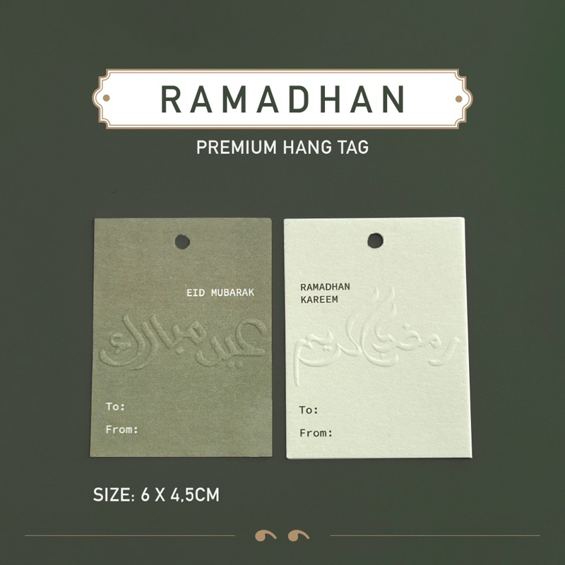 

[SIGHT LAB] RAMADHAN LEBARAN IDUL FITRI HANG TAG PREMIUM emboss untuk hampers/kado/gift
