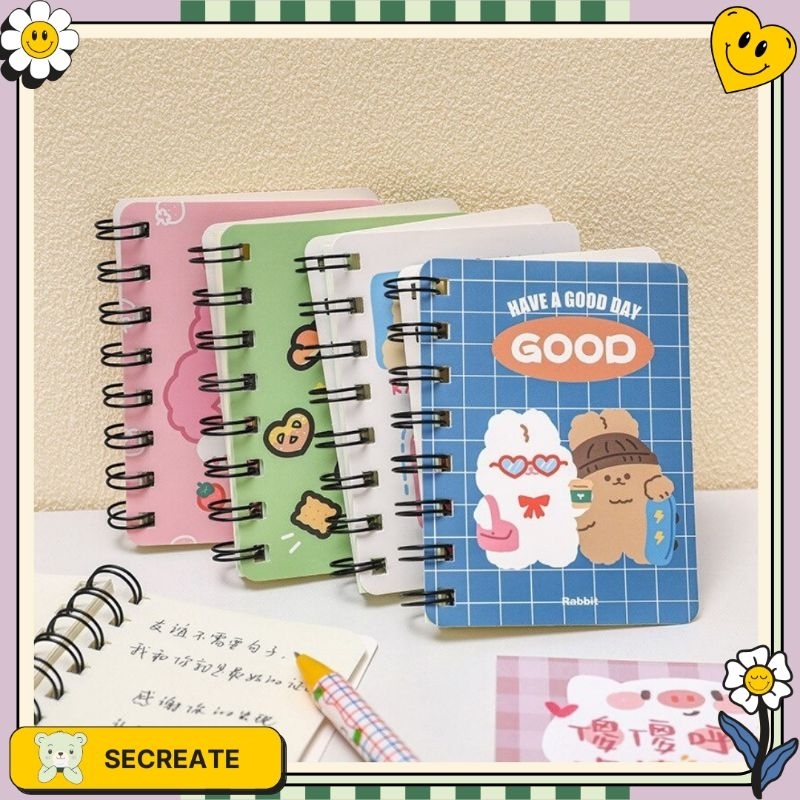 

SECreate Buku Notebook B7 Karakter Lucu Catatan Memo Mini Cute Aesthetic Alat Tulis Stationary