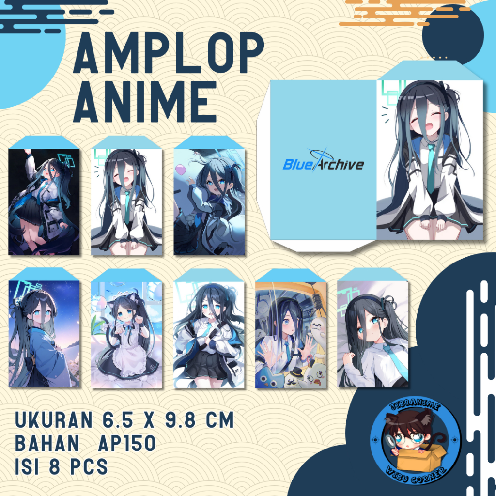 

AMPLOP LEBARAN ANIME ALICE BLUE ARCHIVE