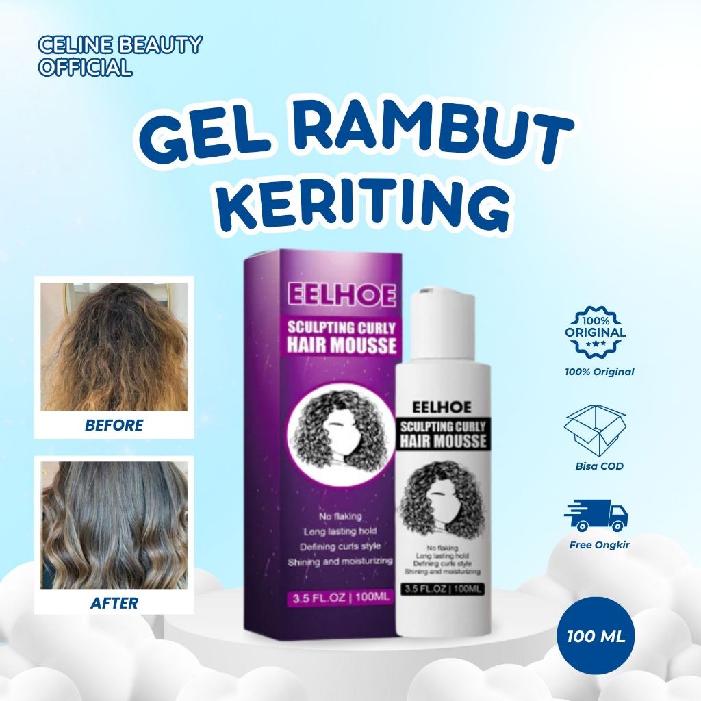 keriting rambut krim elastis perawatan pelembab rambut keriting Rambut keriting mudah diatur curly h