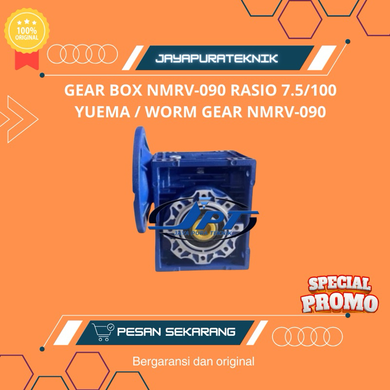 GEAR BOX NMRV-090 RASIO 7.5/100 YUEMA / WORM GEAR NMRV-090