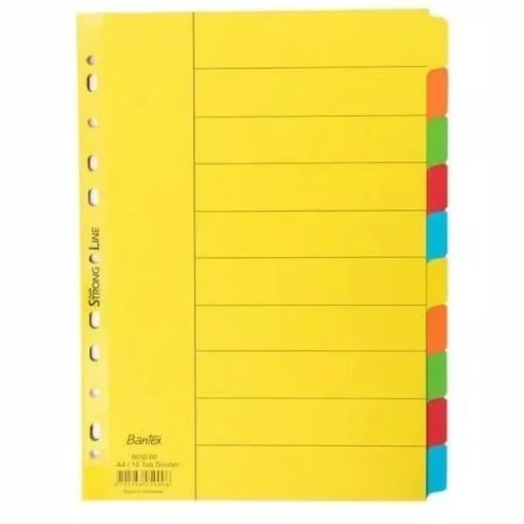 

Pembatas Bantex A4 10 Pages / Divider A4 10 Pages