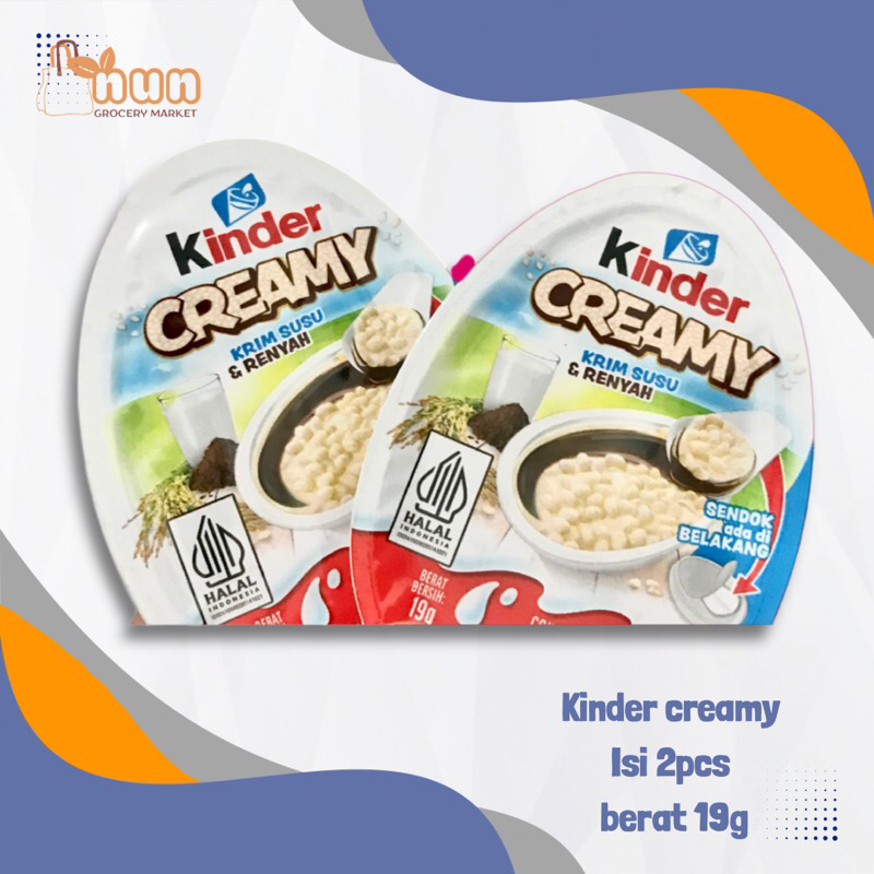 

KINDER CREAMY 19g ISI 2pcs COKLAT CREAMY SUSU LUMER DAN RENYAH