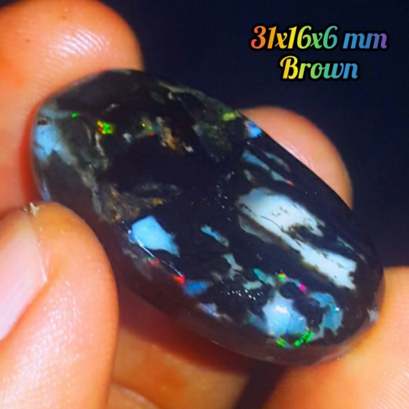 Batu Black Opal Kalimaya Sempur Banten Top Jarong Natural Jumbo