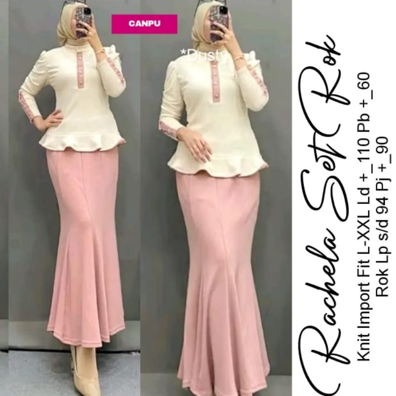 Rachela set rok/Setelan rok wanita/Setelan wanita